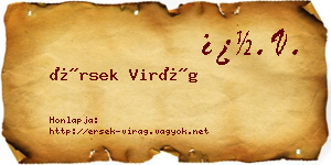 Érsek Virág névjegykártya